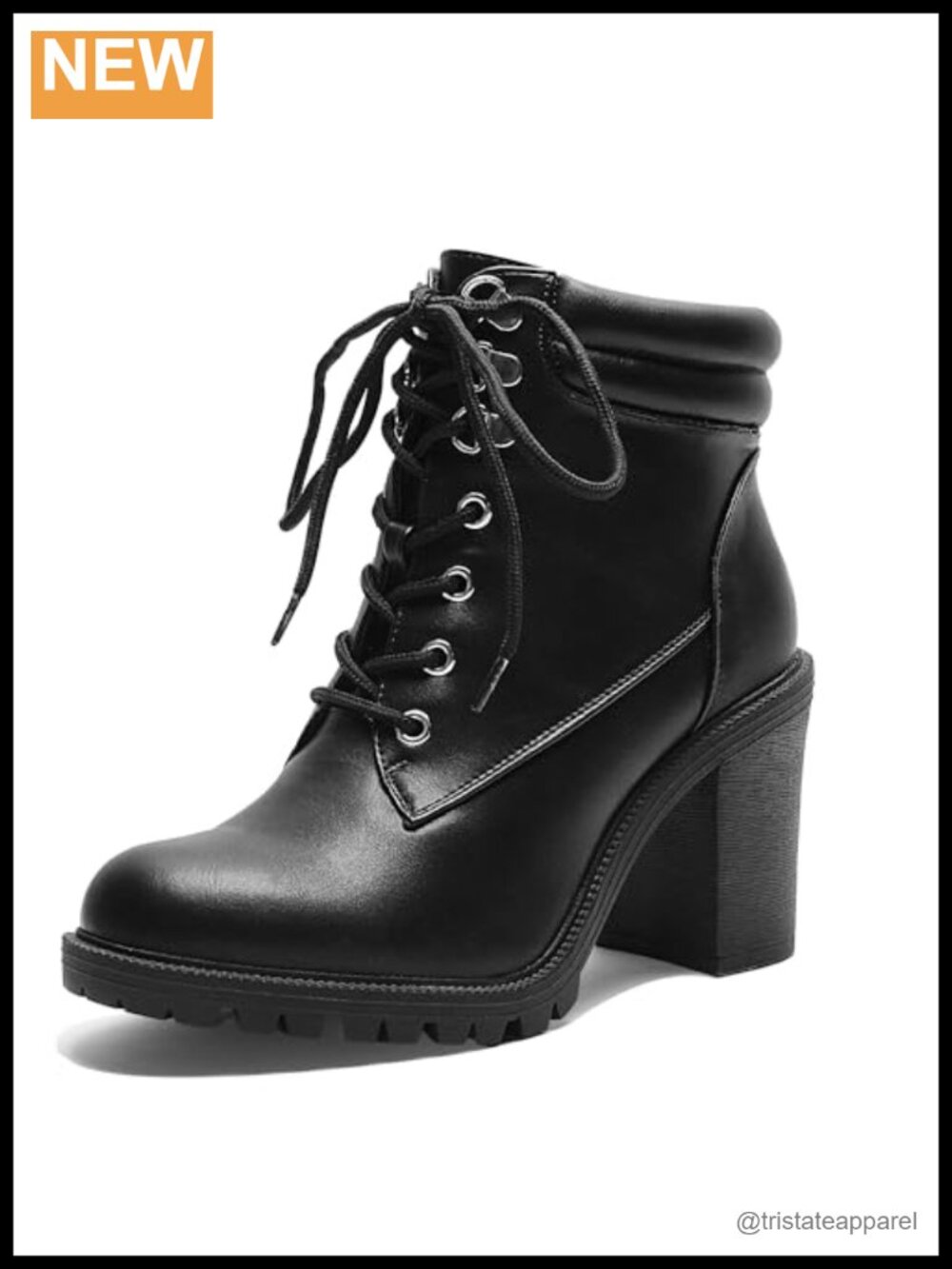Womens Extra Wide Ankle Boots with Side Zipper Memory Foam Chunky Heel